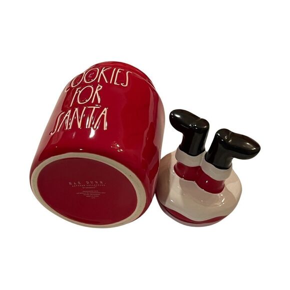 Rae Dunn “Cookies for Santa” Cookie Canister w/ Lid NEW without tags - Picture 4 of 8